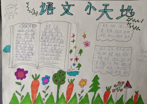 48班语文词语手抄报作品展示六年级上册语文园地手抄报 语文园地手