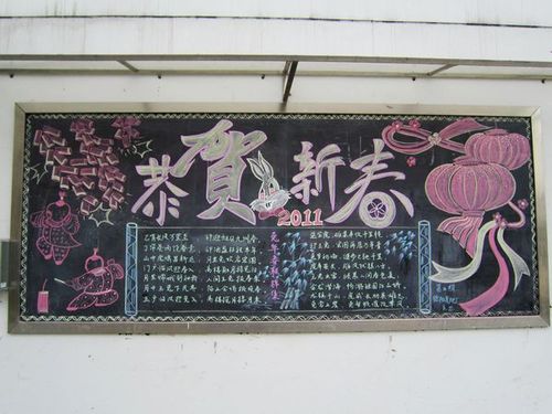春节黑板报图片