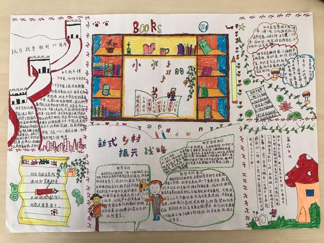 王店镇蚂桥幼儿园2019年我的书屋我的梦幼儿绘画创作亲子手抄报