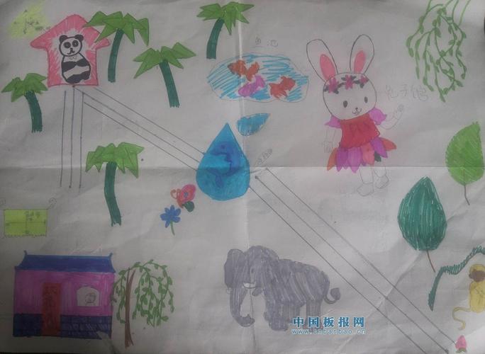 数学老师布置的作业是设计制作逛动物园的手抄报看看荷花庄小学四