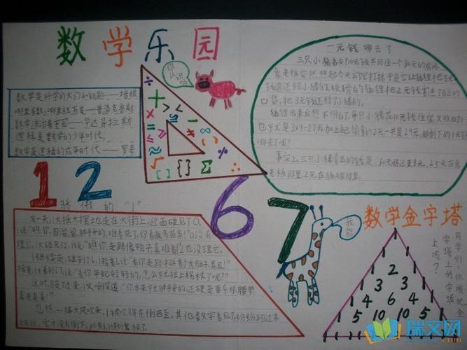 五年级数学欢乐谷手抄报 五年级数学手抄报小学生数学知识手抄报图片8