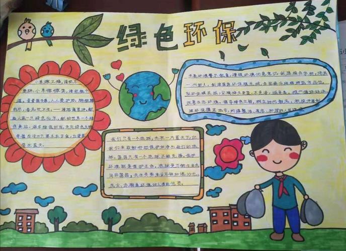 其它 神木市第五小学三年级绿色环保手抄报竞赛 写美篇太阳把希望
