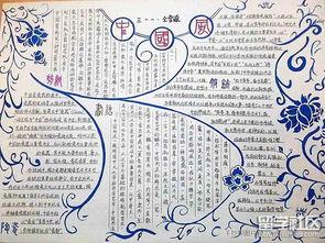 抄报手抄报优习英语网-148kb喜庆中国风弘扬传统文化的手抄报模版图片
