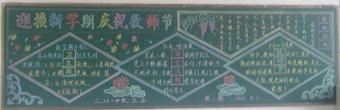 小学关于教师节的黑板报诗词