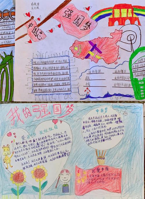 复兴中华强国梦泗州学校五年级组开展手抄报活动
