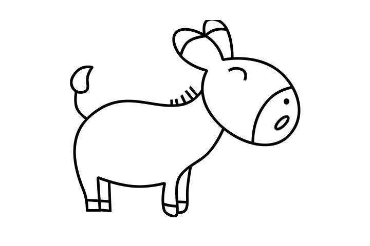 毛驴的简笔画法图片