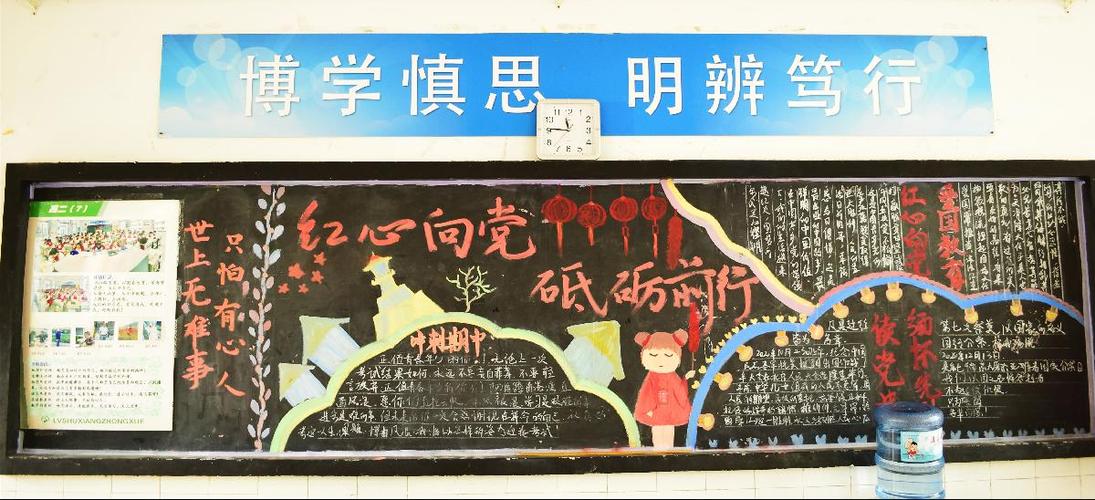 红心向党 礼赞英雄吕叔湘中学开展喜迎建党100周年黑板报评选活动