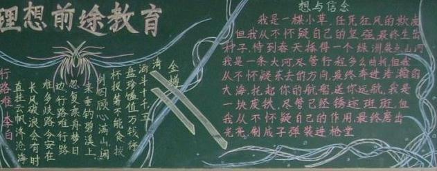 青岛交通职业学校漂亮的梦想黑板报设计优秀图片