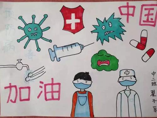疫情手抄报简单又漂亮2020年淮北市抗击疫情儿童画作品展示抗击疫情