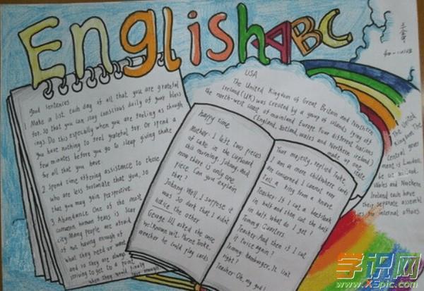 养学生对学习英语的兴趣及热爱可以多让学生做一些手抄报