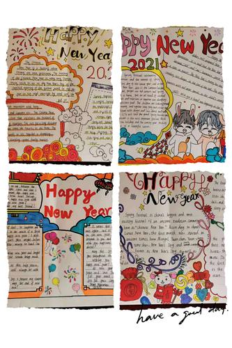 new year's day 南康六中八年级举行迎新年庆元旦英语手抄报