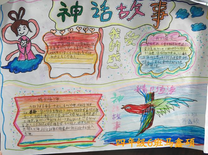 其它 四年级语文组走进神话手抄报展示活动 写美篇有许多神话流传