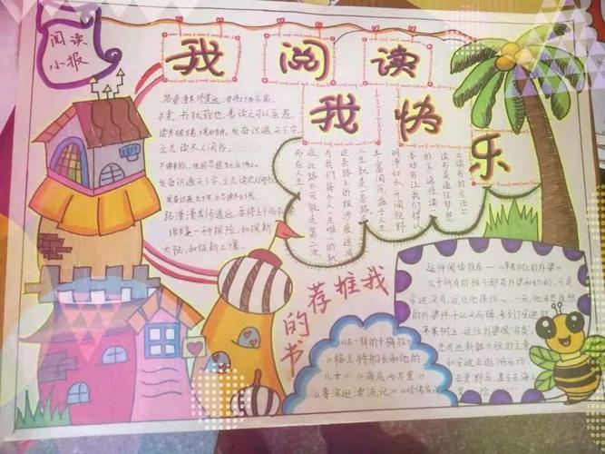 泗阳实小四年级'我爱阅读放飞梦想'主题手抄报