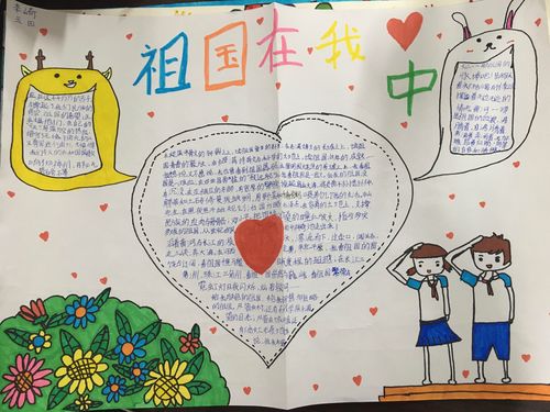 荆河街道中心小学五年级祖国在我心中手抄报展评活动
