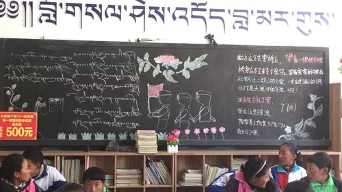 西藏萨迦县中学主题黑板报初一10班