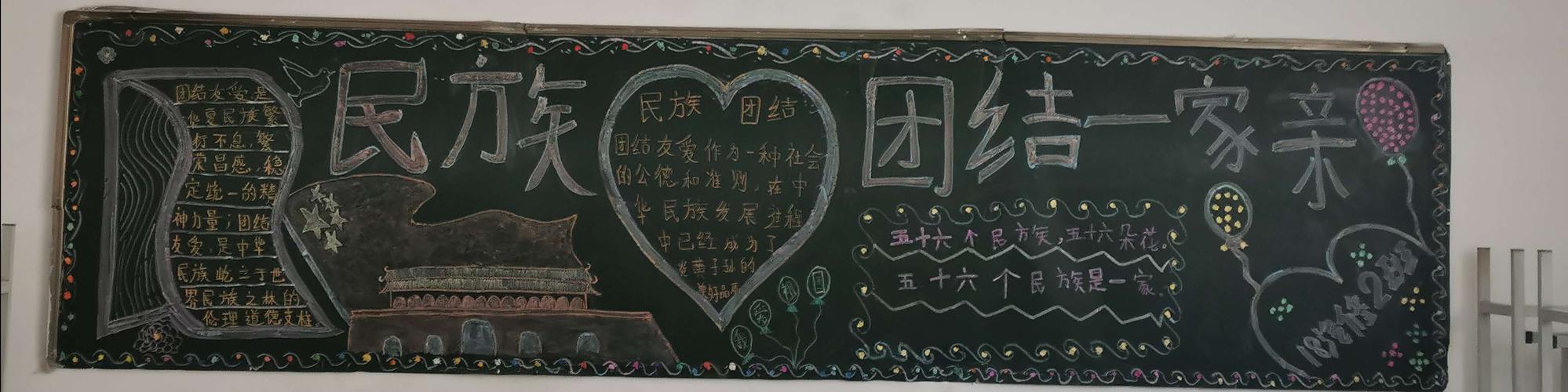 民族团结一家亲共筑中国梦图木舒克职业技术学校开展黑板报评比