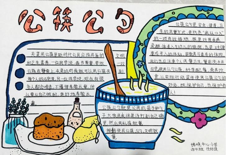 小学使用公筷手抄报简单