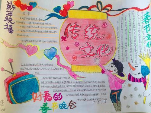 传统文化手抄报关于春节的中华传统文化手抄报
