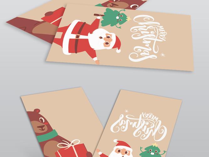 圣诞节贺卡小卡片矢量ai图片设计素材高清ai模板下载2.