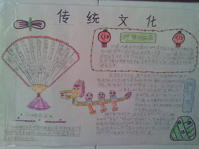 中国传统文化手抄报图片好看又简单有关弘扬中华传统文化手抄报的内