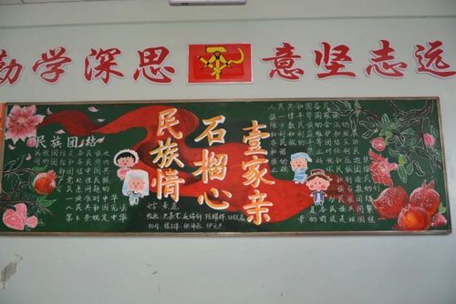 团结一家亲同心共筑中国梦兵团二中金科实验中学团委开展黑板报