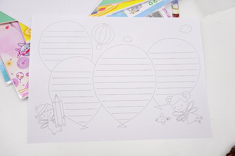 儿童a4手抄报模板 小学生纸质绘画绘图样板 幼儿园画画线稿模板