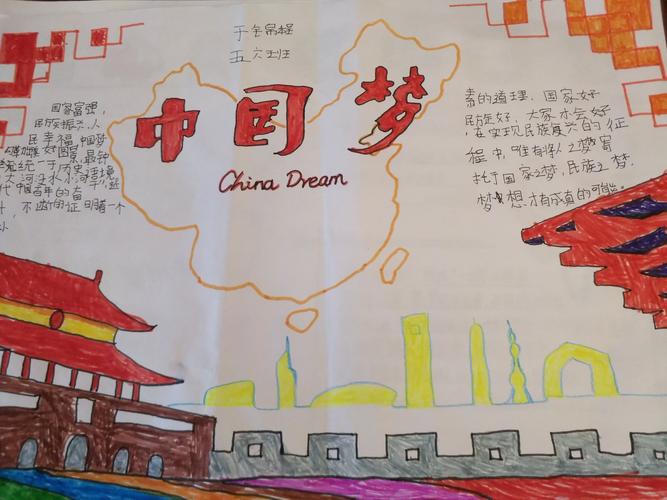 共筑中国梦手抄报 写美篇 为了让学生了解祖国70周年来日新月异的变化