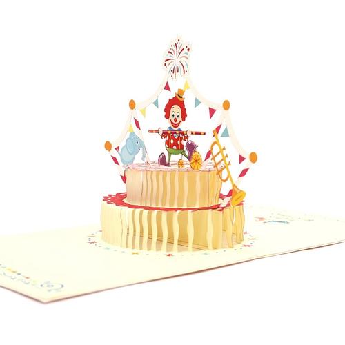 生日贺卡立体3d可爱蛋糕儿童创意手工卡纸雕diy代写字小卡片定制-图4