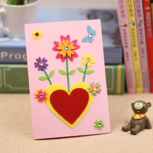 新年春节幼儿园儿童立体贺卡礼物diy手工粘贴制作卡片材料包