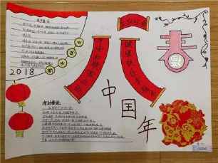汉字的手抄报生活中的传统文化手抄报倒贴福字的由来生活中的传统文化