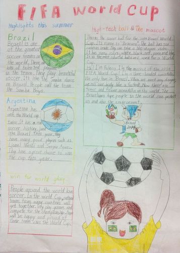 fifa world cup世界杯英语手抄报图片内容小小画家