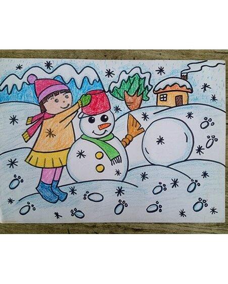 儿童画冬天的简笔画图片大全内容有冬天儿童堆雪人简笔画冬天风景简