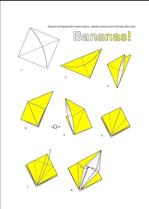 口布剥皮香蕉的折法图片