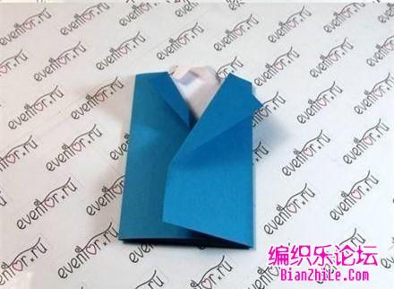 折纸西装贺卡的制作方法