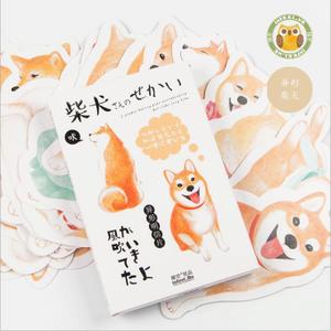 keika日式和风唯美异形明信片|卡片贺卡 柴犬 30枚盒装 新年礼物