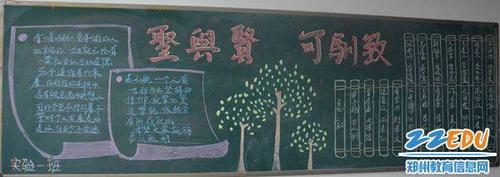 中华传统文化为主题的黑板报主题黑板报图片素材