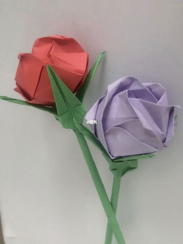 手工折纸玫瑰花玫瑰花手工制作折纸暑假花瓶暑假生活兴趣爱好