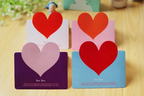 创意卡片贺卡婚礼祝福卡片创意情人节爱心卡片送女友厂家批发定做