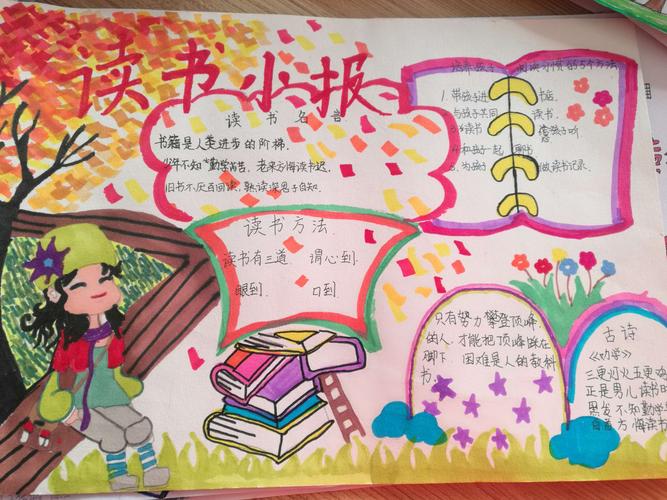 四年级一班书香十月之读书手抄报作品展