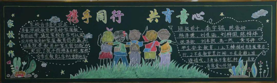 家校合作共促成长九江外国语学校开展主题黑板报评比活动孩子们精心