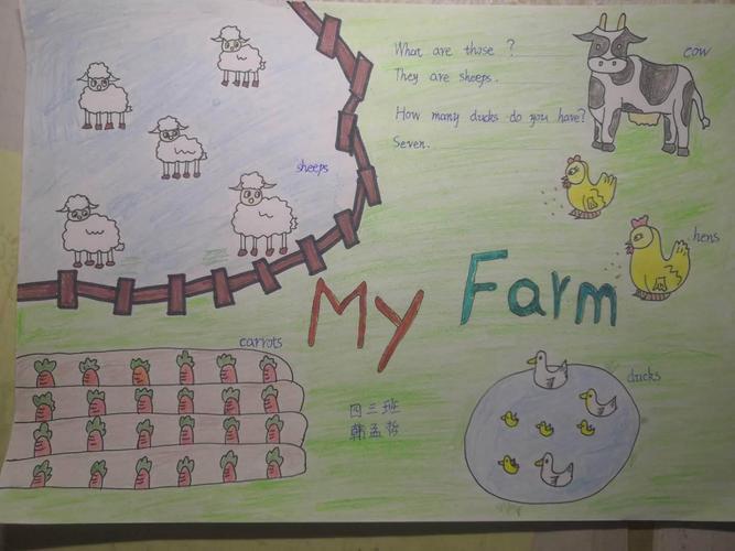 孩子们认真设计的开心农场手抄报.