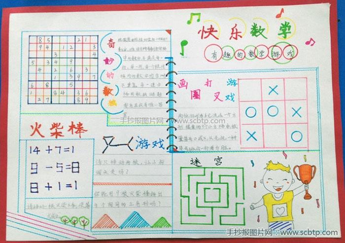 五年级小学生优秀数学手抄报版面设计图3数学手抄报读书手抄报-手