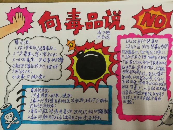 三八班小学生禁毒手抄报活动报道 写美篇为了普及禁毒知识宣传