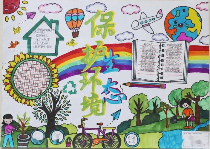 小学赵彦熙生态环境作品展示创城总动员海城市小学生手抄报大赛