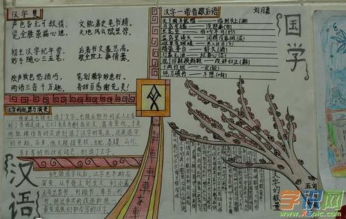 做汉字手抄报有助于提高汉语水平.
