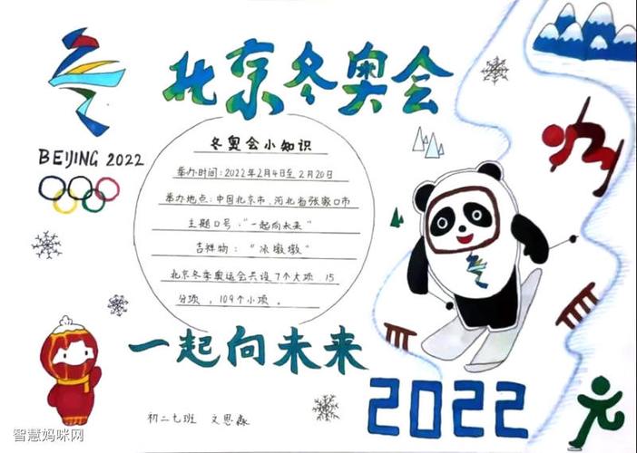 北京冬奥会一起向未来主题手抄报14张