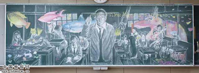 日本高中生黑板报作品欣赏中学生黑板报中-35kb