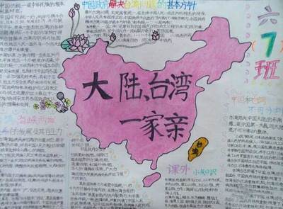 《回归吧台湾》 看看地图金鸡似的地图手抄报图片大全关于世界地理的