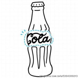 可口可乐简笔画 瓶装图片