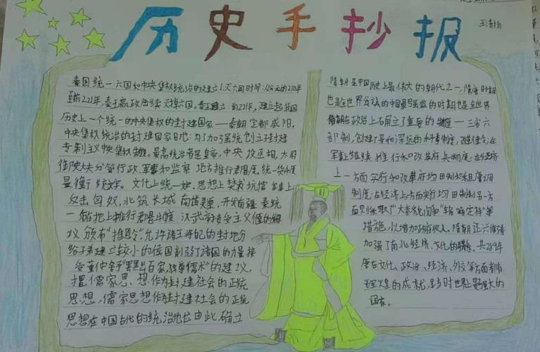 科尔沁实验初中七年十四班历史第一期手抄报主题先秦时期秦朝以前